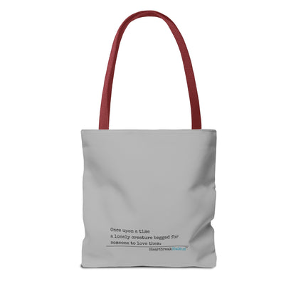 A Lonely Creature Begged Frankenstein Haiku - Tote Bag (Dual-sided print in light grey)