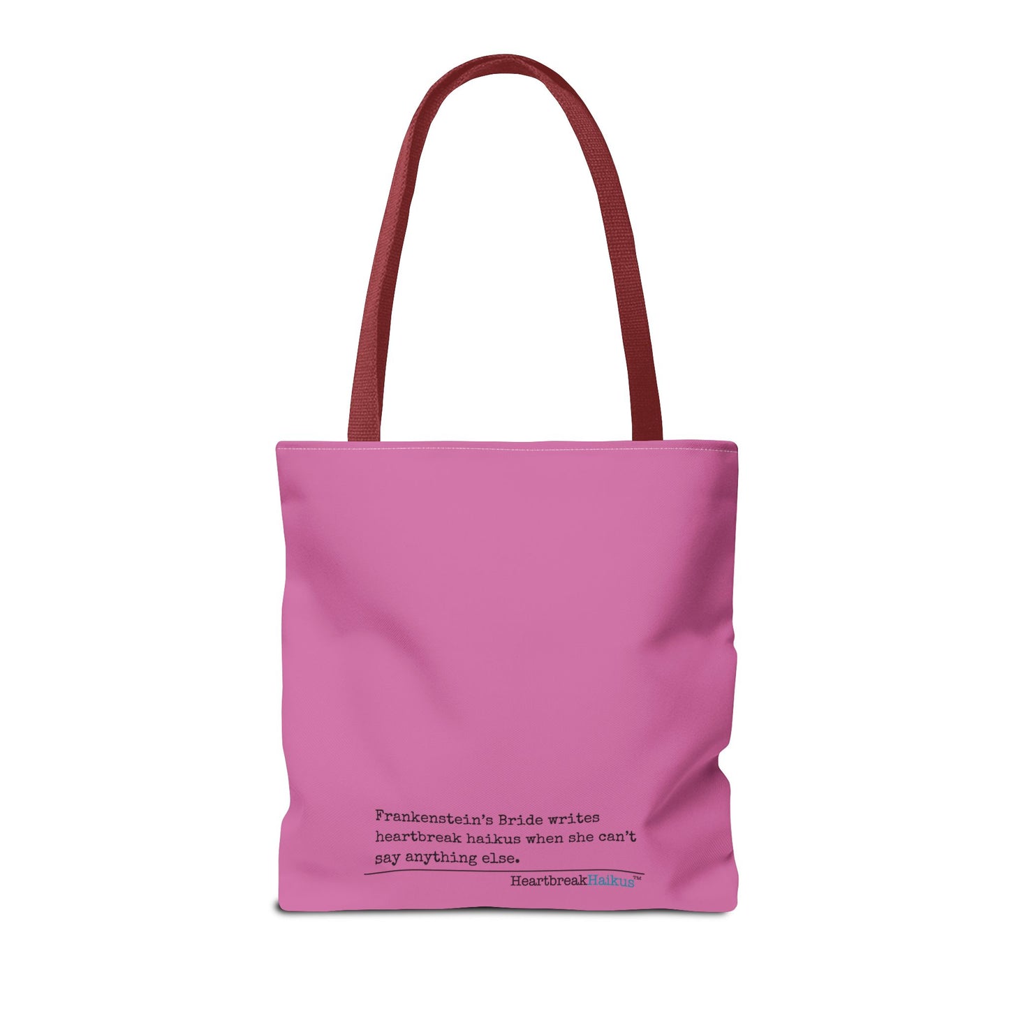 Frankenstein's Bride Writes Heartbreak Haikus - Tote Bag (Dual-sided print in Candy Pink)
