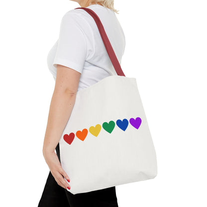 Rainbow Hearts Tote Bag (Single Row) - Only Hearts Collection