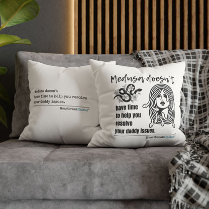Medusa and Your Daddy Haiku - Faux Suede Square Pillowcase