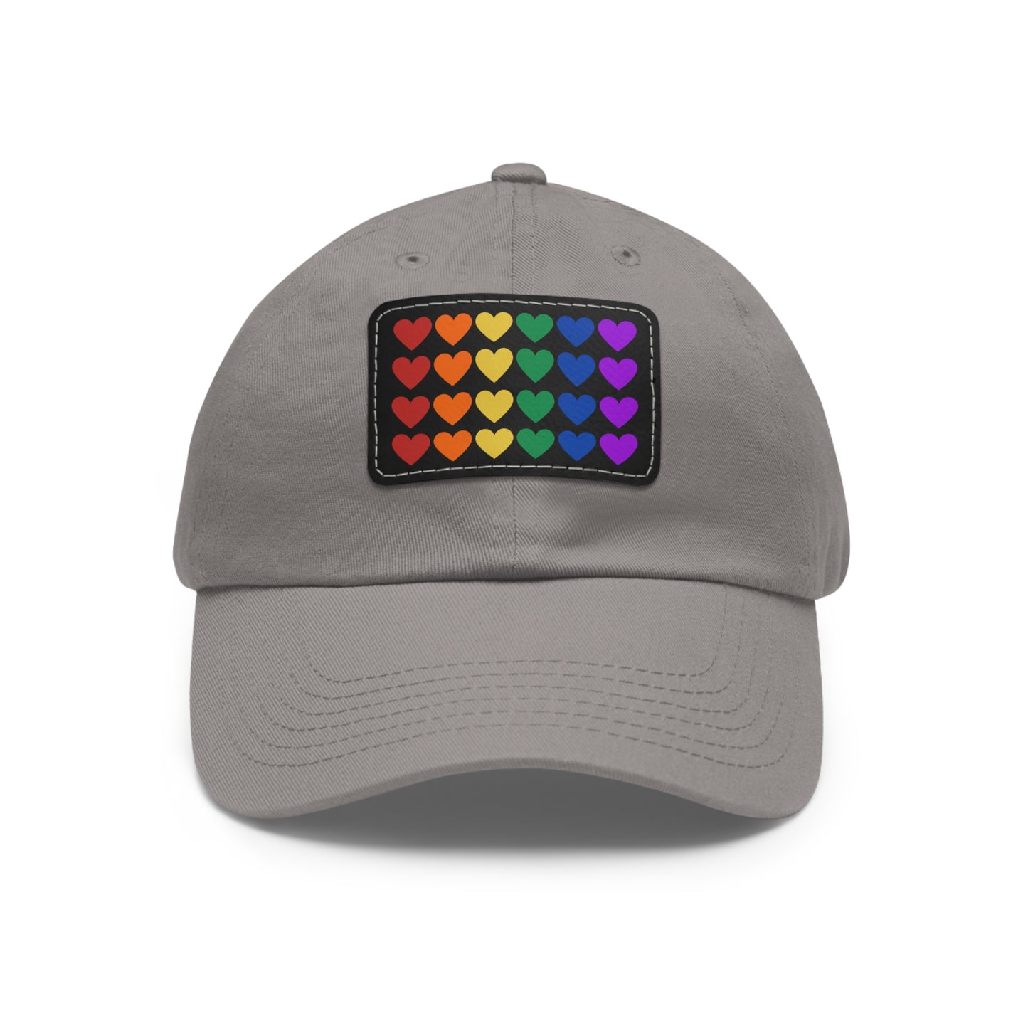Rainbow Hearts - Adjustable Baseball Cap (4-Rows Design)