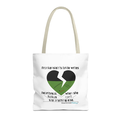 Frankenstein's Bride Writes Heartbreak Haikus - Tote Bag (Dual-sided print in Snow White)