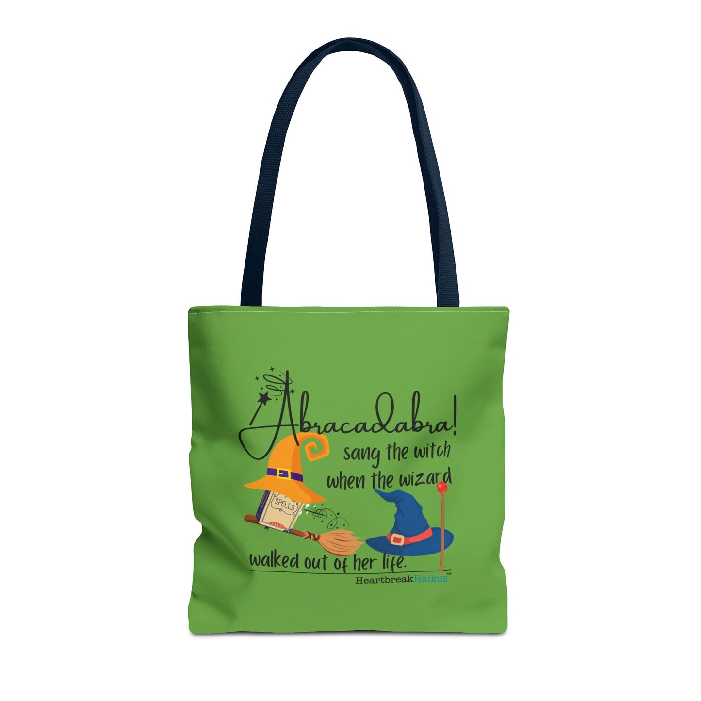 Abracadabra Sang the Witch Haiku - Tote Bag (Dual-sided print in Avocado Green)