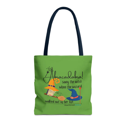 Abracadabra Sang the Witch Haiku - Tote Bag (Dual-sided print in Avocado Green)