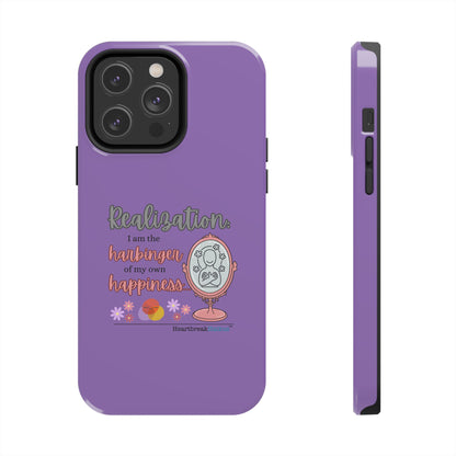 Harbinger of Happiness Tough Phone Cases (purple) available for iPhone 11-16 or Samsung Galaxy S21-S24