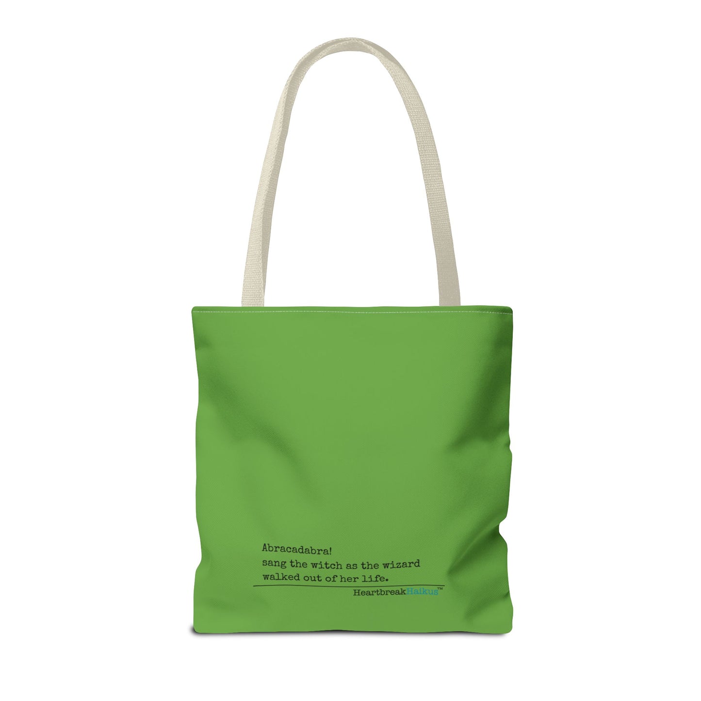 Abracadabra Sang the Witch Haiku - Tote Bag (Dual-sided print in Avocado Green)