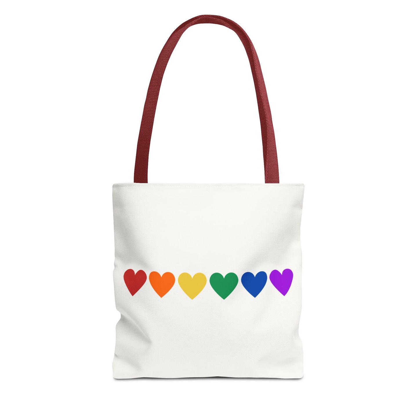 Rainbow Hearts Tote Bag (Single Row) - Only Hearts Collection