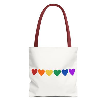 Rainbow Hearts Tote Bag (Single Row) - Only Hearts Collection