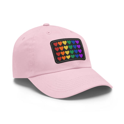 Rainbow Hearts - Adjustable Baseball Cap (4-Rows Design)