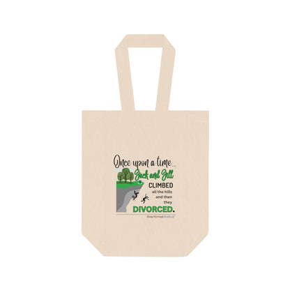 Jack and Jill Divorced Haiku - Double Wine Tote Bag