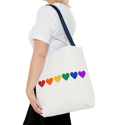 Rainbow Hearts Tote Bag (Single Row) - Only Hearts Collection