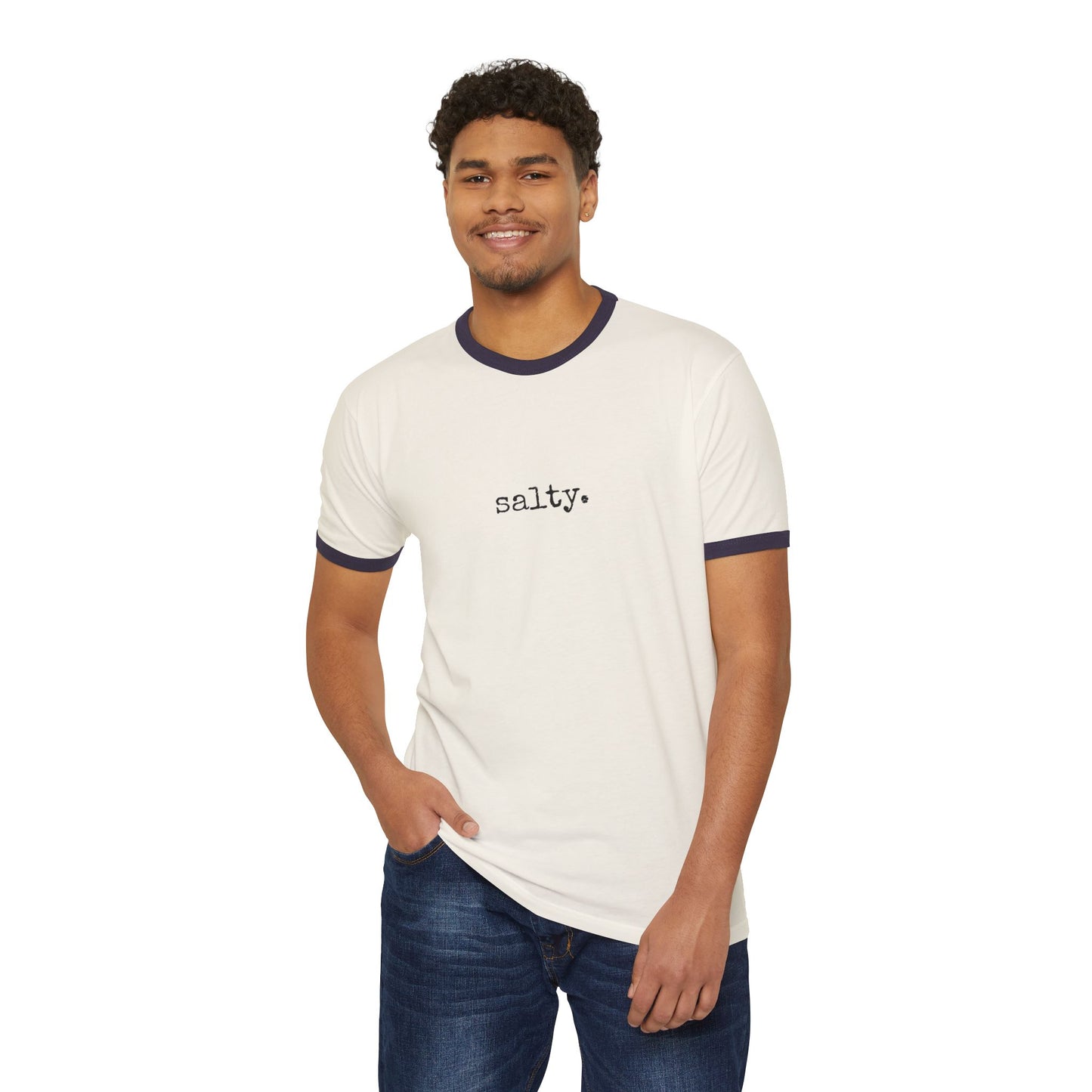 Salty. University Ringer Tee - (The One Word Collection)