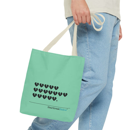 "Hieroglyph Heartbreak Haiku" Tote Bag (in Spearmint)