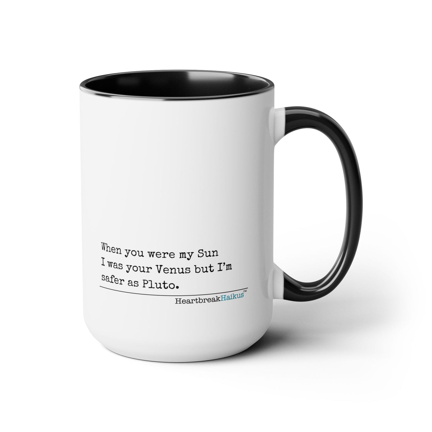 Safer as Pluto - Two-Tone Coffee Mug