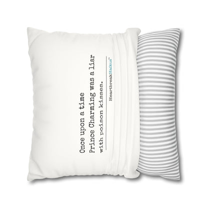 Prince Charming's Poison Kisses - Faux Suede Square Pillowcase