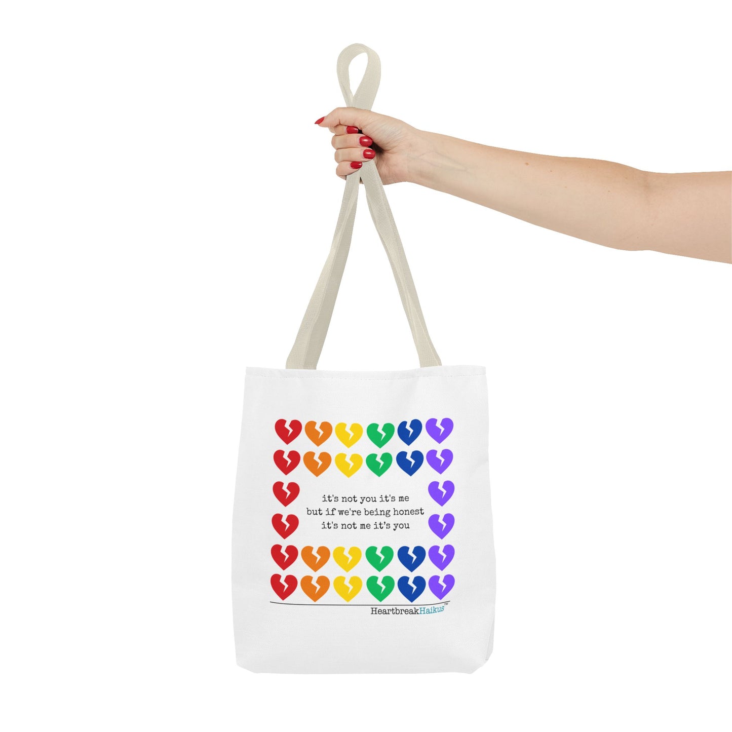It's Not You/Me Haiku - Tote Bag (Rainbow Hearts Collection)
