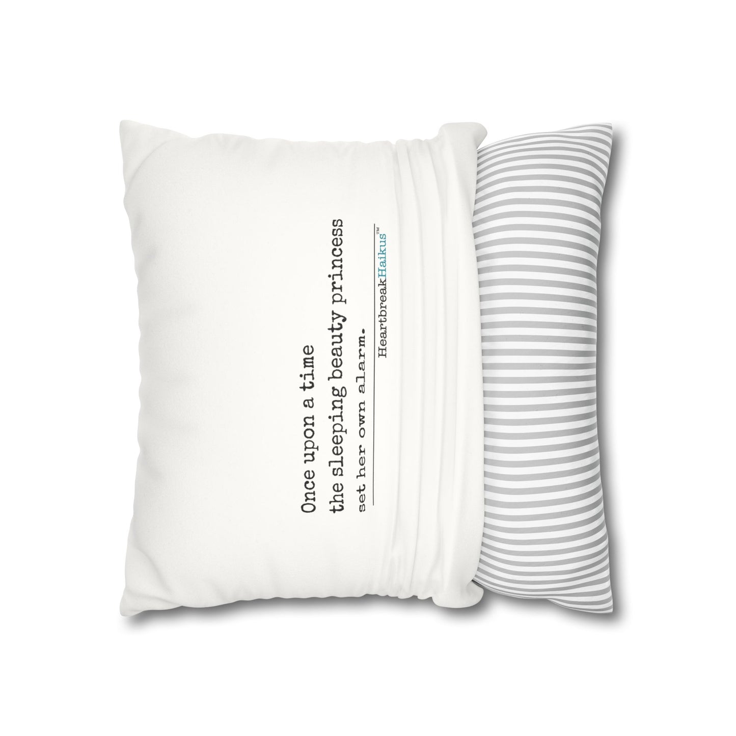 "Sleeping Beauty's Alarm" Faux Suede Square Pillowcase