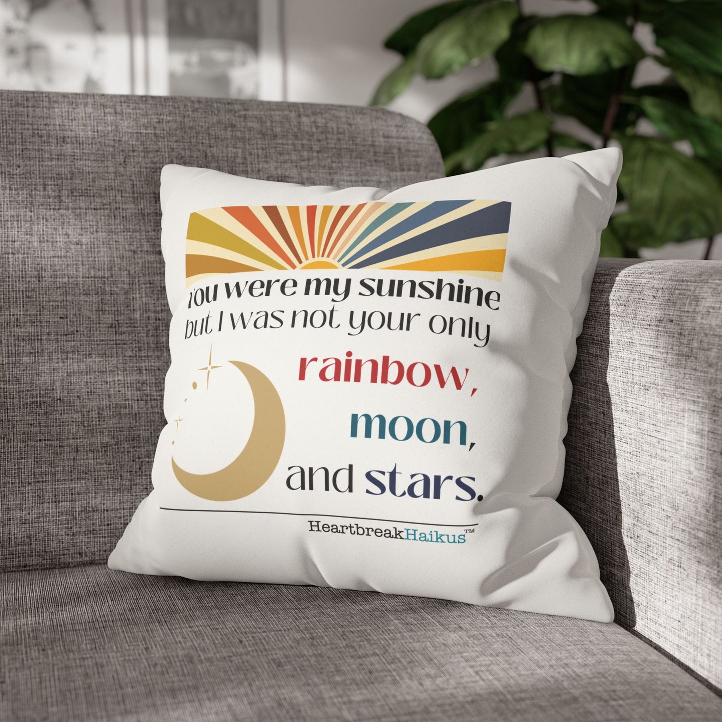 You Were My Sunshine Haiku - Faux Suede Square Pillowcase
