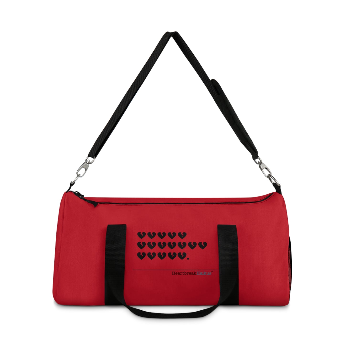 Hieroglyph Heartbreak Haiku - Duffel Bag (holiday red)