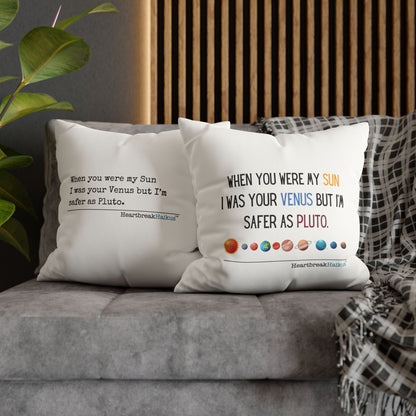 Safer as Pluto Haiku - Faux Suede Square Pillowcase