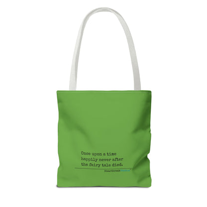 The Fairy Tale Died Haiku - Tote Bag (Dual-sided print in Wicked Green)