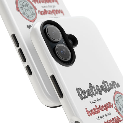 Harbinger of Happiness Tough Phone Cases (white), iPhone 11-16 or Samsung Galaxy S21-S24