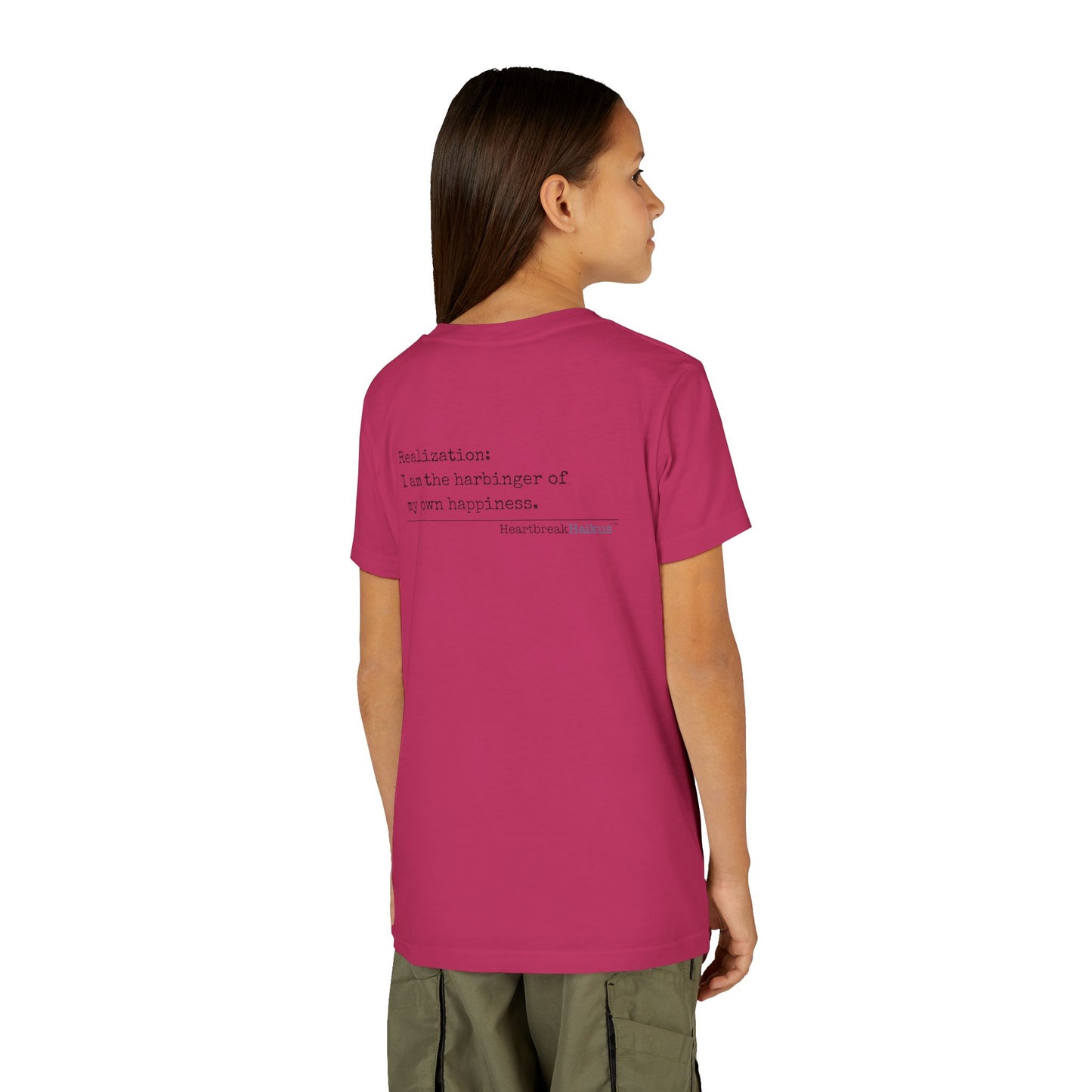 Harbinger of Happiness Haiku - Youth Medium-Weight Happiness Tee