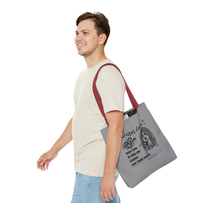 Medusa and Your Daddy Haiku - Tote Bag (Dual-sided print in Stone Grey)