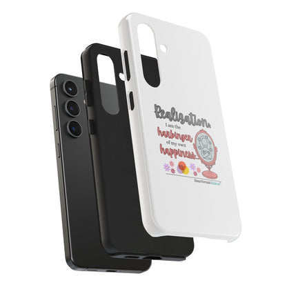 Harbinger of Happiness Tough Phone Cases (white), iPhone 11-16 or Samsung Galaxy S21-S24