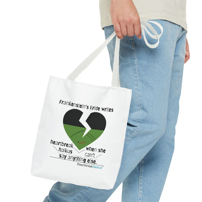 Frankenstein's Bride Writes Heartbreak Haikus - Tote Bag (Dual-sided print in Snow White)