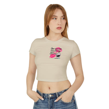 Prince Charming's Poison Kisses Haiku - Women's Baby Tee (over-the-heart design)