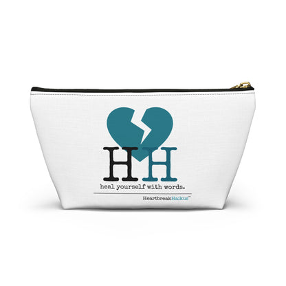 "Heal yourself with words." Accessory Pouch w T-bottom (2 sizes)
