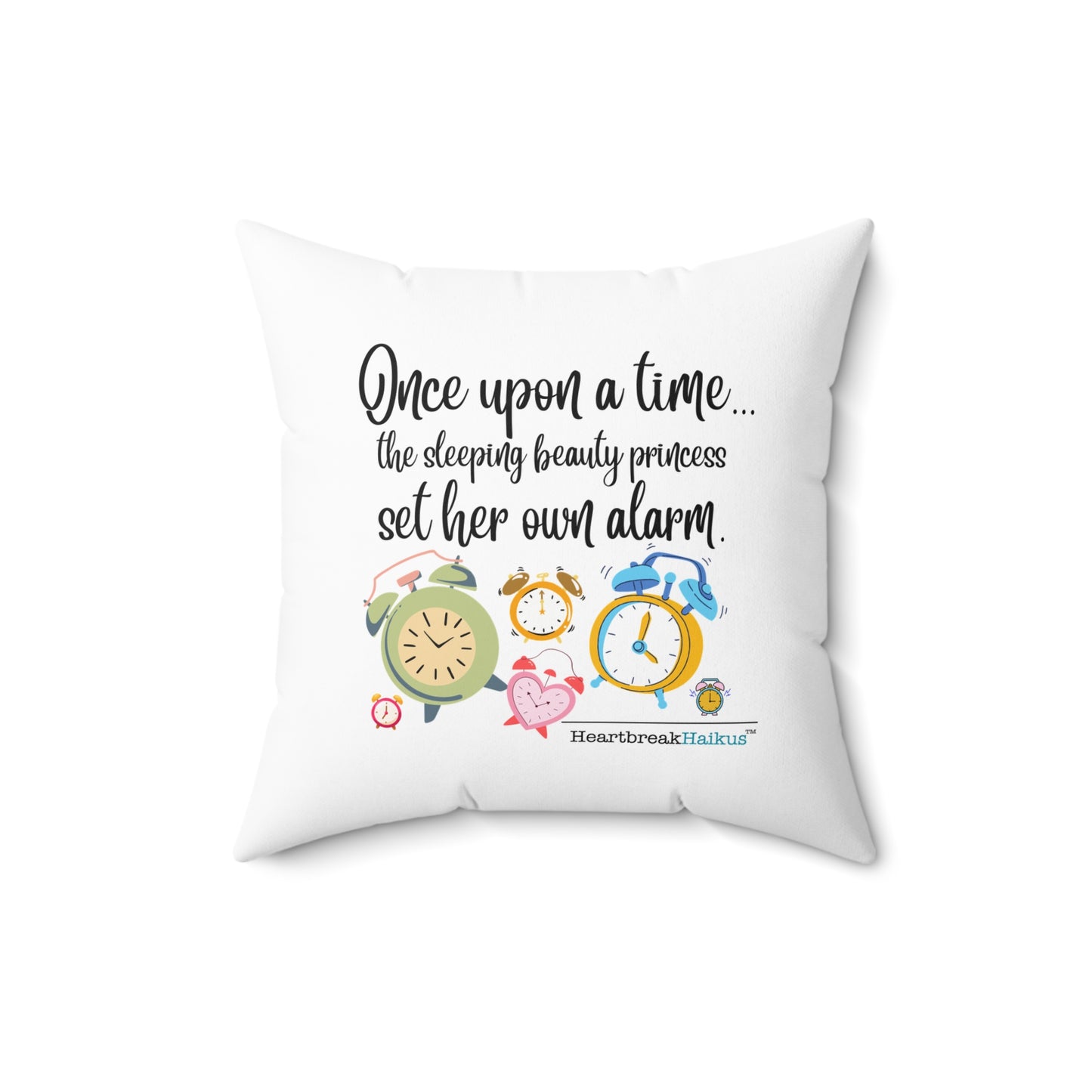 Sleeping Beauty's Alarm - Faux Suede Square Pillow