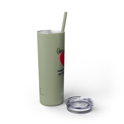 The Fairy Tale Died Haiku - Skinny Venti Tumbler with Eco-Friendly, Reusable, Matching Straw, 20oz