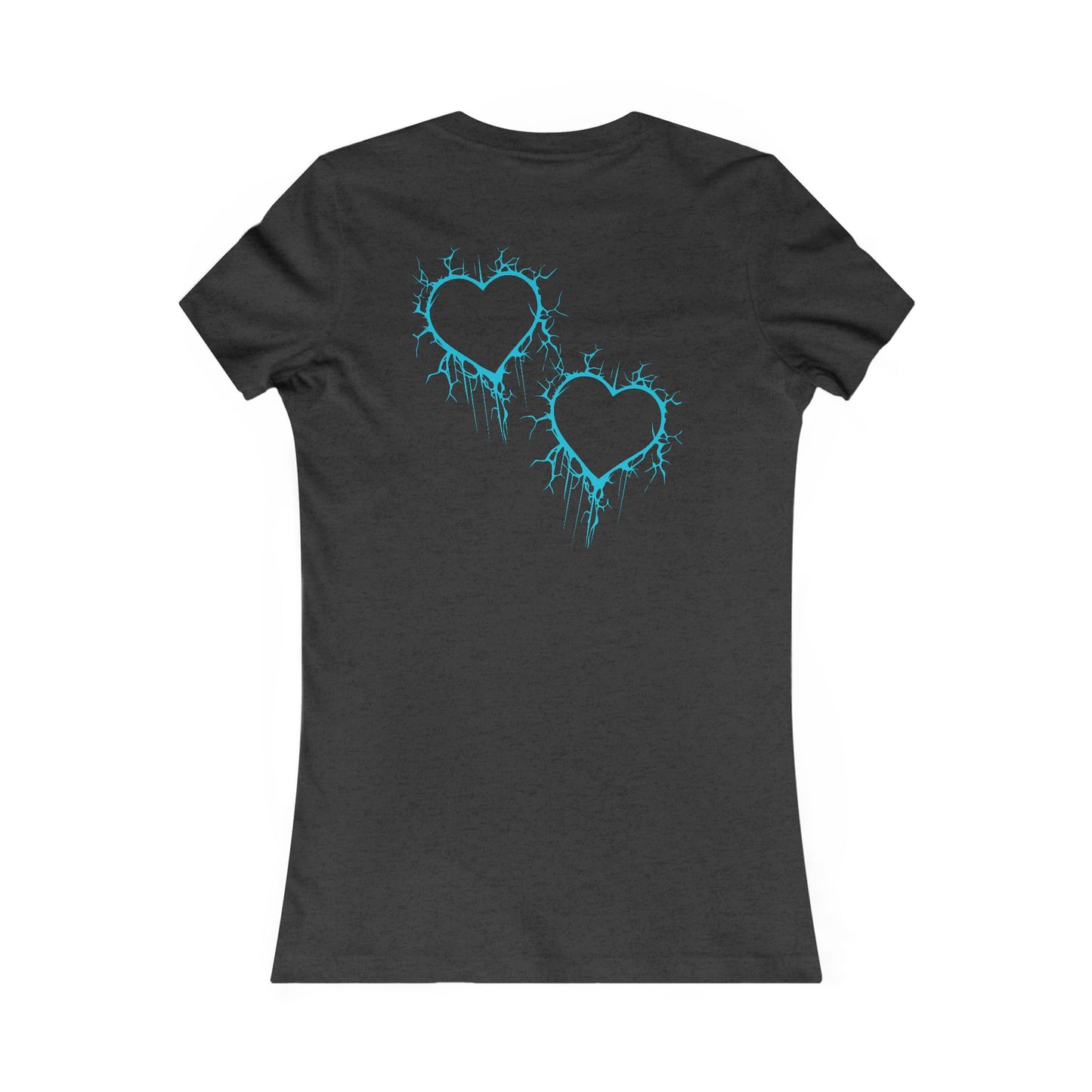 Lightning-Cracked Heart - Slim-Fit T-Shirt (in Electric Blue)