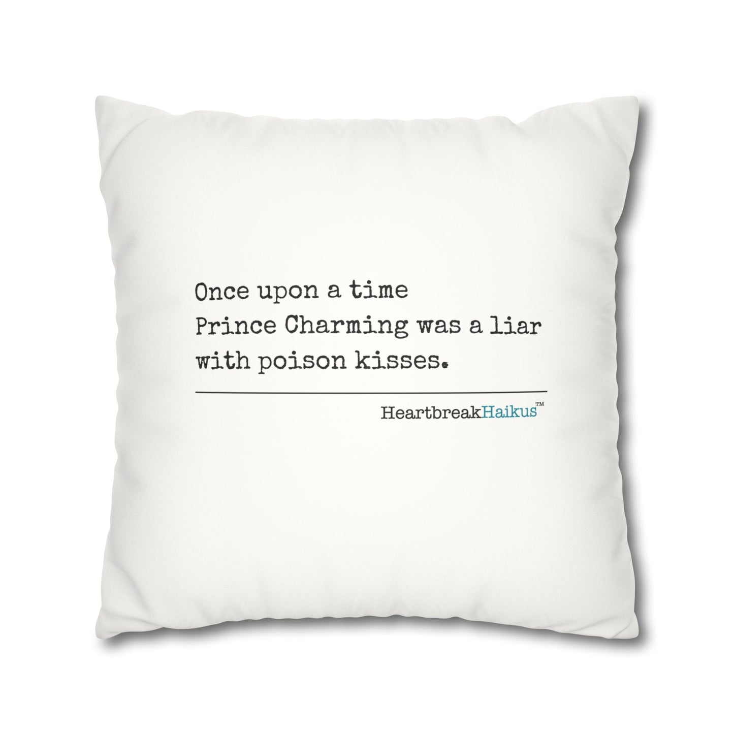 Prince Charming's Poison Kisses - Faux Suede Square Pillowcase