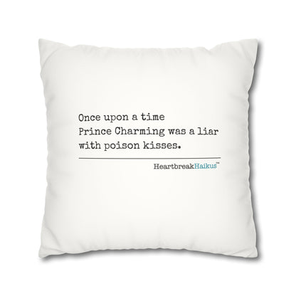 Prince Charming's Poison Kisses - Faux Suede Square Pillowcase