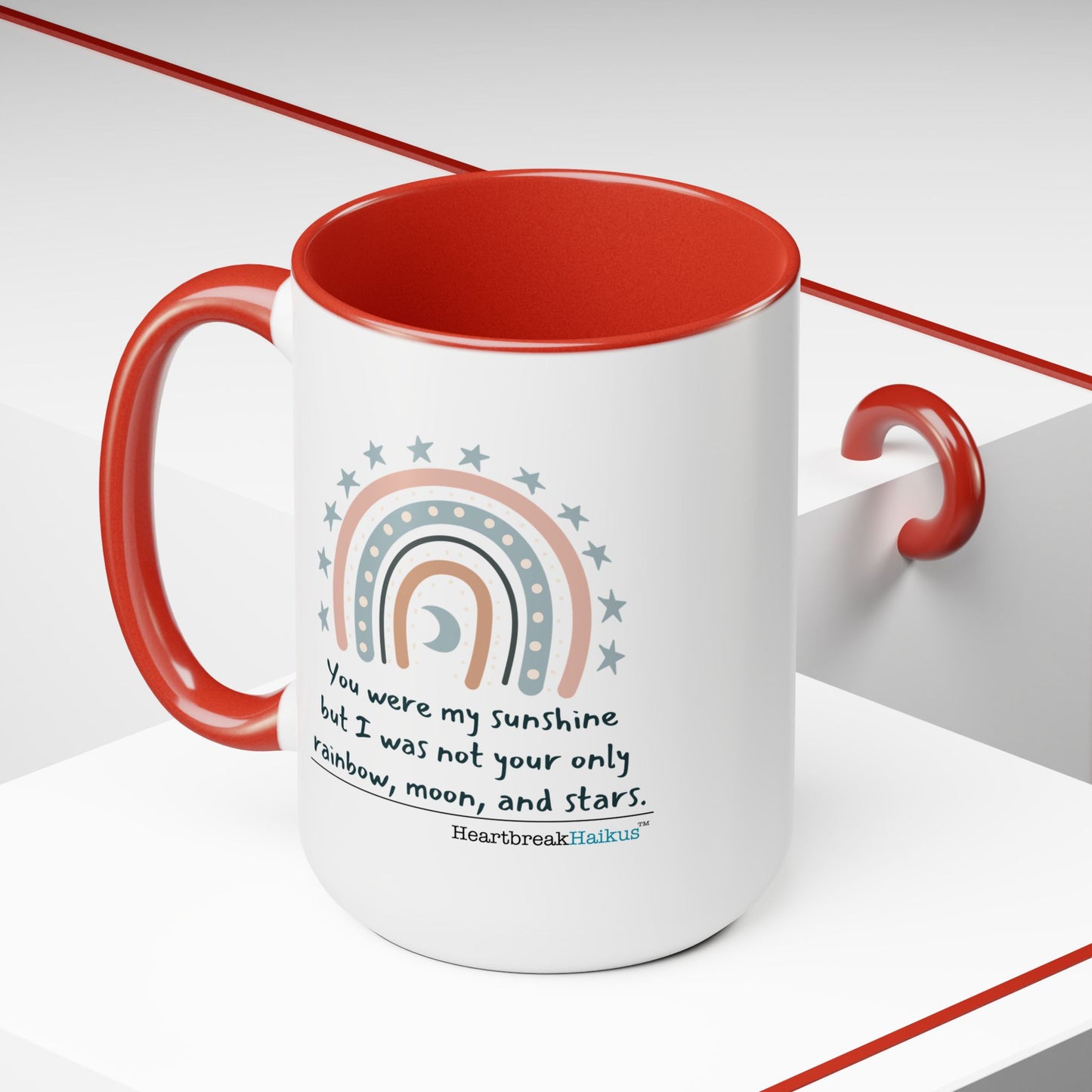 You Were My Sunshine Haiku - Two-Tone, Coffee Mug, 15oz - Dual-Sided Printing (Summer 2025 collection)