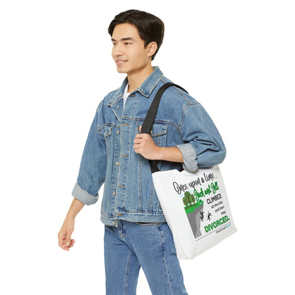 Jack and Jill Divorced Haiku. Adjustable Tote Bag (dual-sided design)