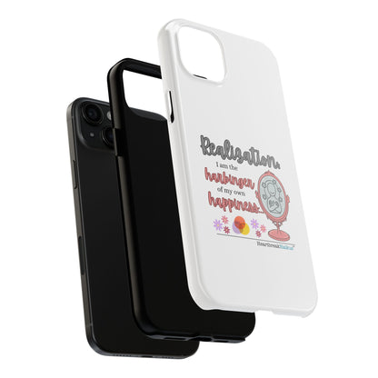 Harbinger of Happiness Tough Phone Cases (white), iPhone 11-16 or Samsung Galaxy S21-S24