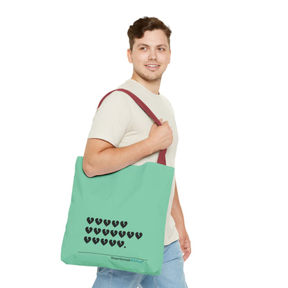 "Hieroglyph Heartbreak Haiku" Tote Bag (in Spearmint)