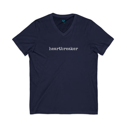 Heartbreaker - Jersey Short Sleeve V-Neck T-Shirt (The One Word Collection)