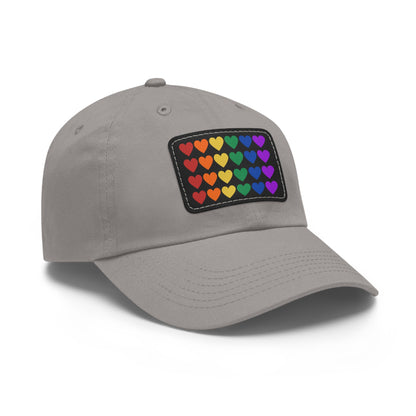 Rainbow Hearts - Adjustable Baseball Cap (4-Rows Design)