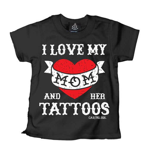 I Love My Mom and Her Tattoos Kids Graphic T-Shirt
