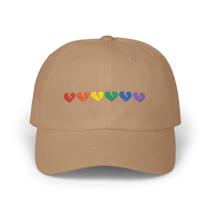 Only Hearts Collection - Embroidered Classic Adjustable Cap (Rainbow Heartbreak Collection)
