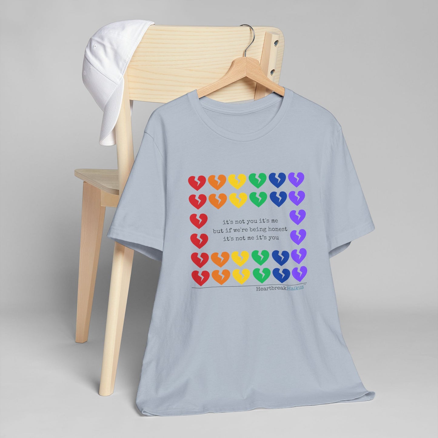 It's Not Me/You Haiku - Unisex Jersey T-Shirt  (Rainbow Hearts Collection)