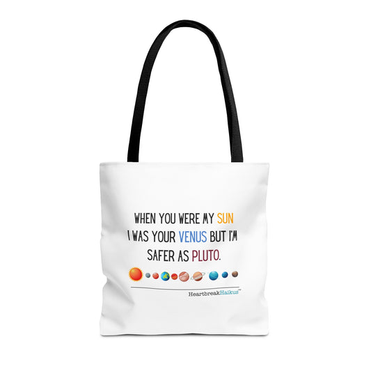 Safer as Pluto Haiku - Tote Bag (3 sizes)