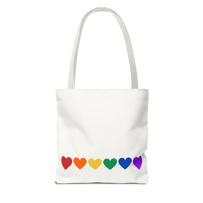 Rainbow Hearts Tote Bag (Single Row) - Only Hearts Collection