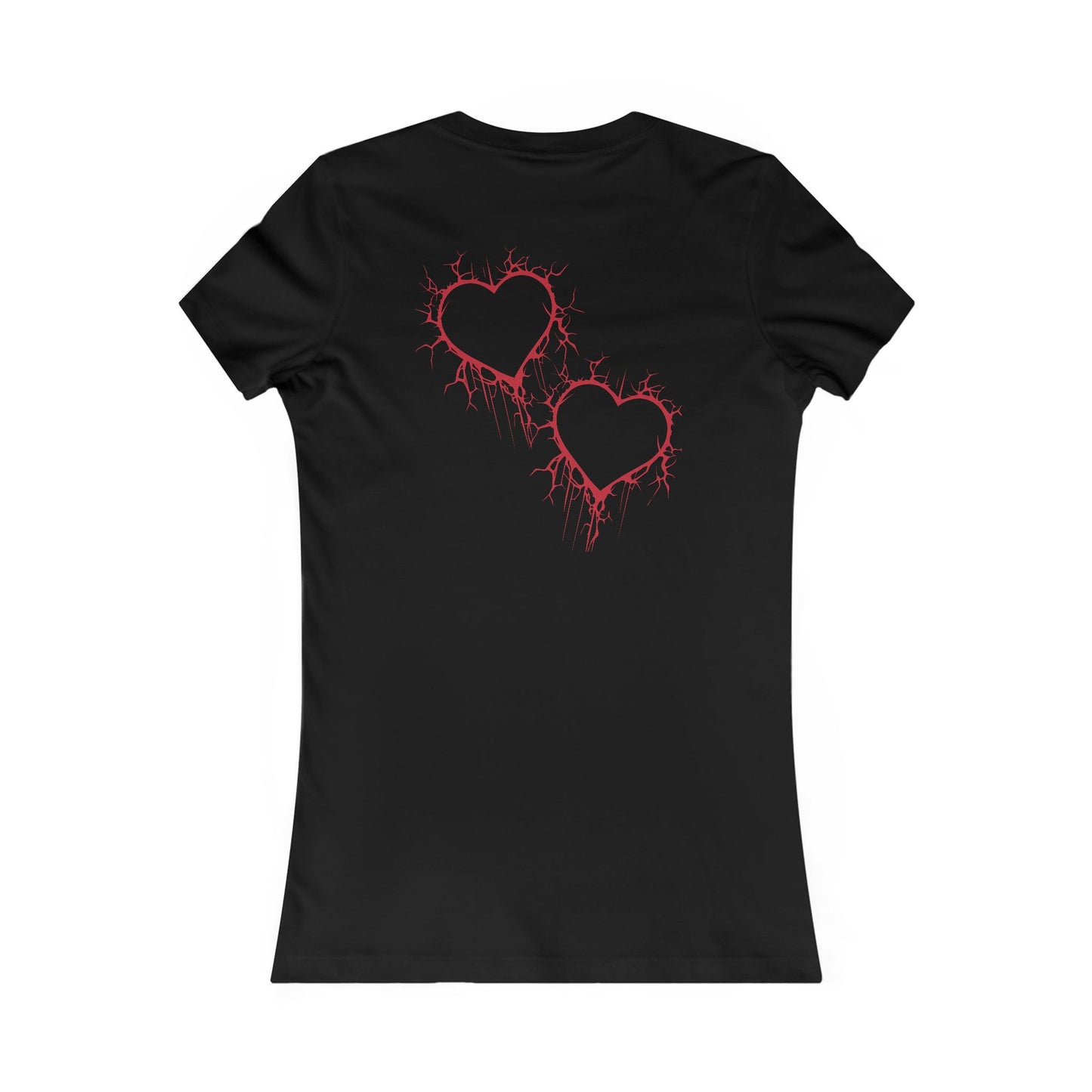 Cracked Hollow Heart  Slim-Fit T-Shirt (in Crimson Red)