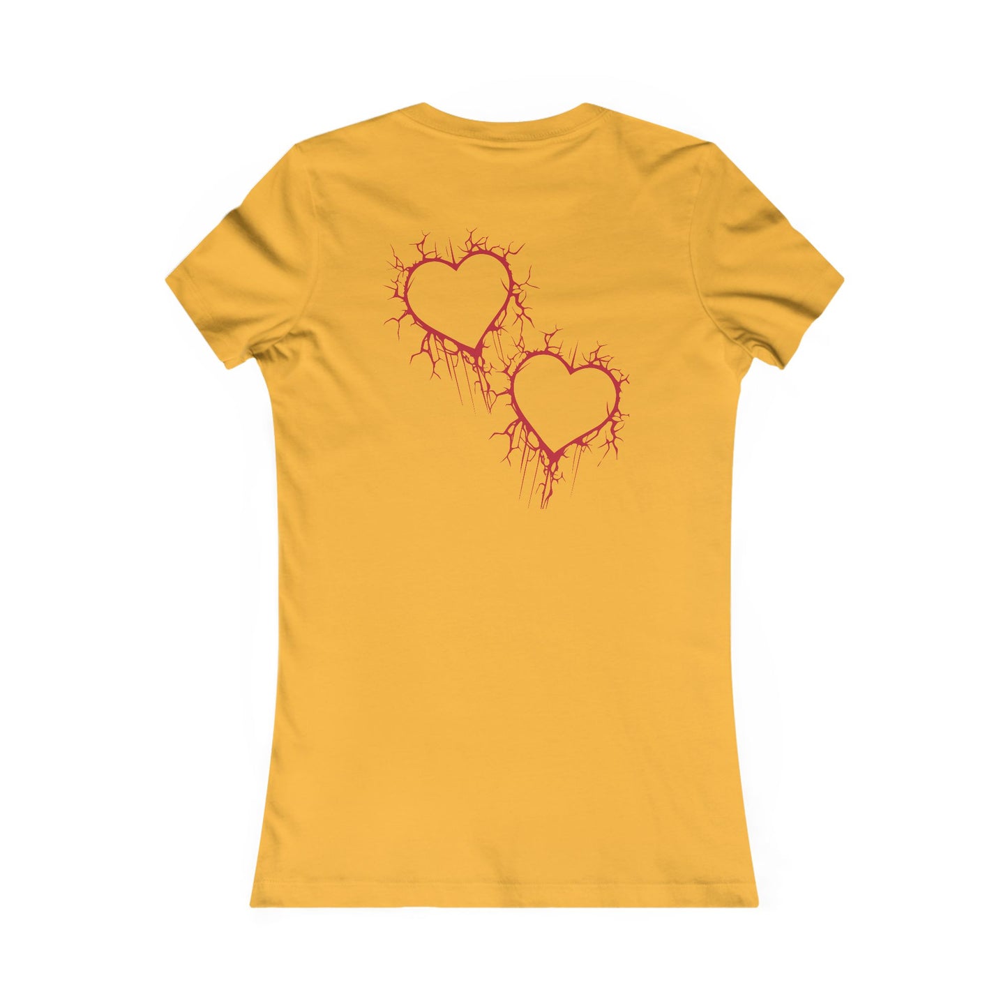 Cracked Hollow Heart  Slim-Fit T-Shirt (in Crimson Red)